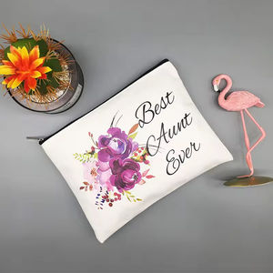 Bolsa de Maquillaje de Algodón Personalizable al por Mayor con Cierre, Bolsa de Aseo Reutilizable, Organizador de Cosméticos Personalizable - Product Image 6