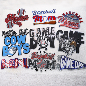Wholesale Custom Embroidered Sequin <b>Bow</b> Patch Iron-On Western Sequin Patches for Hat & Clothing - Product Image 5