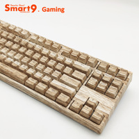 Deko — clavier de jeu mécanique en bois Smart9 M87K, rétroéclairé rvb complet, 5 broches, échange à chaud