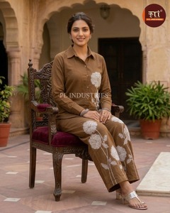 Best Selling Women's Cotton Quick Dry Matching Set with <b>Top</b> and Bottom for Party Casual Wear Bulk Supplier - Product Image 5