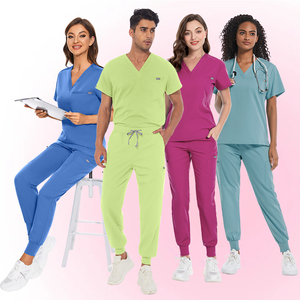 ชุดสครับทางการแพทย์สำหรับทั้งชายและหญิงชุดสครับจ็อกเกอร์ชุดพยาบาลชุดเครื่องแบบโรงพยาบาลโยคะยืดหยุ่น - Product Image 6