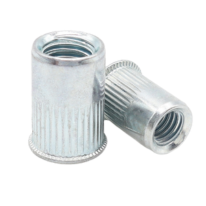 Écrous hexagonaux, inserts filetés à riveter, M3-M12, galvanisés moletés, qualité industrielle automobile, classe 8, acier au carbone entièrement fileté - Product Image 1