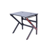 Table pliante blanche en forme de L, portable, pour cybercafé, plateau en MDF, structure métallique, bureau de jeu pliable pour la maison, montage mural