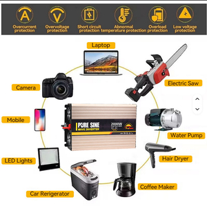 Convertidor de Energía Fuera de la Red 12V 24V 48V a CA 110V 220V 230V 300W 500W 1000W 2000W 3000W 5000W Onda Pura REP-300-6000 de Alta Potencia - Product Image 4