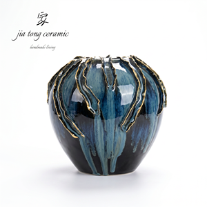 JIATONG Handmade Ceramic <strong>Vase</strong> Beige <strong>3D</strong> Floral for Home Decor OEM Jingdezhen - Product Image 5