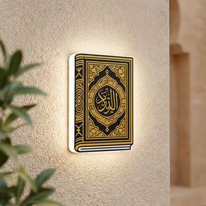 <span class=keywords><strong>Lampe</strong></span> de nuit 3D en forme de Coran, <span class=keywords><strong>lampe</strong></span> murale islamique, détecteur de mouvement sans fil, batterie rechargeable, décoration de maison musulmane, cadeau - Product Image 6