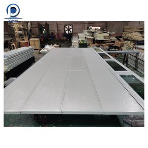 <span class=keywords><strong>Porte</strong></span> moustiquaire automatique à panneau sectionnel moderne en aluminium et <span class=keywords><strong>bois</strong></span> pour <span class=keywords><strong>2</strong></span> <span class=keywords><strong>voitures</strong></span> avec fenêtres - Product Image 1