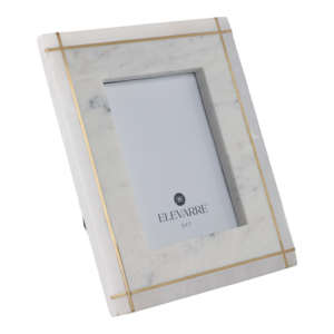 ELEVARRE Marble <b>Picture</b> <b>Frame</b> 5x7 Inches <b>Gold</b> Trim Modern Home Decor - Product Image 2