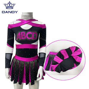 Tenue de cheerleading personnalisée All Star à manches longues rose pour la compétition, la scène et la <span class=keywords><strong>danse</strong></span>, tenue sexy pour filles - Product Image 6