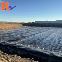 Géomembrane HDPE pour biodigesteur, décharge, barrage, étang, pisciculture, 1 mm, 1,5 mm, 2 mm