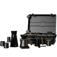 DHPO Coffret cadeau pour cafetière en céramique de luxe comprenant un broyeur manuel et une bouilloire avec des ballons-Accessoire de nouveauté