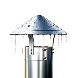 Cache-chimney traditionnel en acier inoxydable pour cheminée et poêle, couvercle extérieur anti-reflux pour cheminée extérieure - Product Image 1