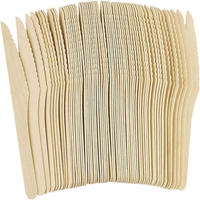 Couverts jetables en bois taille standard, écologiques, en bouleau, ensemble couteau-fourchette-cuillère, fournitures en gros pour café et bistro, 16 cm