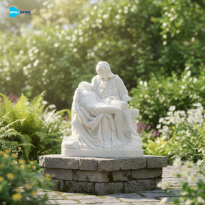 Scultura in marmo della Pietà di Michelangelo, statua religiosa <span class=keywords><strong>per</strong></span> chiesa e cappella, scultura in marmo a grandezza naturale della Sacra Famiglia. - Product Image 3