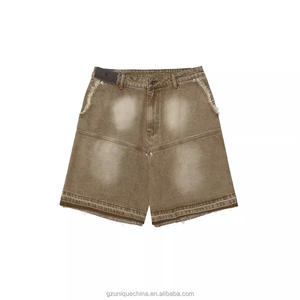 Shorts de Mezclilla Vintage de Alta Calidad, Personalizados, Estilo Bermuda, Corte Ancho, Corte Boot Cut para Hombre - Product Image 1