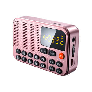 Radio FM portable rechargeable 1500mAh T2, mini lecteur de musique BT, lampe de poche, batterie externe, clé USB, écouteurs, pour personnes âgées - Product Image 5