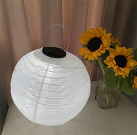 Offre Spéciale Nylon Suspendus Lumière Imperméable À L'eau En Plein Air Lumières Décoratives Solaire Chinois Lanterne Lumières