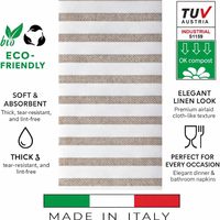 Serviettes d'invités jetables effet lin – Serviettes de toilette de luxe douces et absorbantes en tissu Airlaid de qualité supérieure – Serviettes élégantes