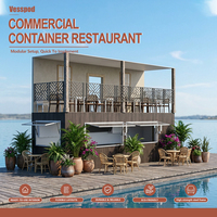 Auvent Vesspod Marron 30 pieds en Acier Galvanisé Moderne pour Conteneur Maritime, Idéal pour Café et Restaurant, Installation Rapide, Respirant