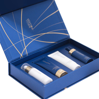 Boîte magnétique personnalisée en gros pour l'emballage de cadeaux et boîte en papier rigide bleu de luxe haut de gamme