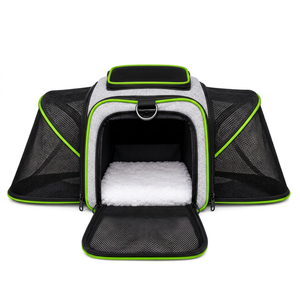 4-Side Expandable Foldable Portable <b>Cat</b> Dog <b>Backpack</b> OEM ODM Custom Logo Breathable Mesh Pet Travel Carrier Direct Manufacturer - Product Image 1