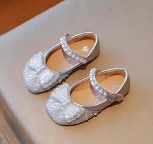 Chaussures plates en cuir pour filles, style princesse, printemps-automne, avec cristaux brillants, chaussures formelles pour bébé fille - Product Image 3