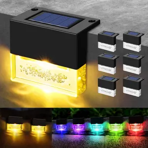 Outdoor Waterproof Led Solar Fence Post Deck Step Lights For Garden Stair Patio Railing Pool Decorative Lighting