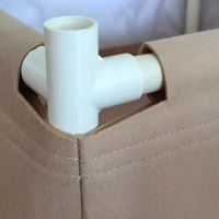 Bac à légumes surélevé carré personnalisé en tissu imperméable pour extérieur 4 x 8 avec cadre en tuyaux PVC et treillis