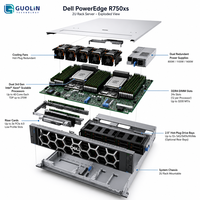 جاهز للشحن: خادم رفوف Dell PowerEdge R750xs الأصلي الجديد 2U ثنائي المقبس، الجيل الثالث من معالجات Intel Xeon القابلة للتطوير لمراكز البيانات المؤسسية