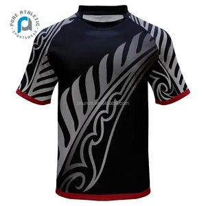 Reines neues Design Großhandels hemd als Ihre eigene Größen tabelle Rugby-Polos hirt sublimiert klassisches Rugby-Trikot gute Qualität