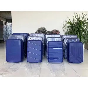 Taşınabilir hızlı teslimat PP bagaj alüminyum kozmetik seyahat çantası bavul seyahat çantaları Set bavul bagaj 4 tekerlekler