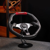 TIYPEOR Nouveau design Volant de course universel personnalisé avec logo pour simulateur de jeu 350 mm plat pour drift
