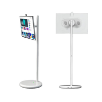 Pantalla Táctil Digital Inteligente Todo en Uno de 27 Pulgadas para Publicidad en Interiores, con Soporte Móvil para Piso, para Minoristas, Restaurantes, OEM