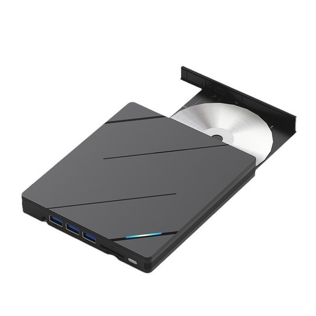 External DVD CD Reader USB 3.0 Type C Cable Multifunctional External Optical Drive CD DVD RW Drive Writer Burner for Desktop PC