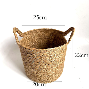 Maceta de suelo de junco marino para decoración del hogar, <span class=keywords><strong>cesta</strong></span> tejida para plantas, cubierta para macetas, <span class=keywords><strong>cesta</strong></span> de almacenamiento para el hogar y organización. - Product Image 6