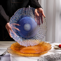 2025 assiettes de chargeur Offres Spéciales assiettes de chargeur en verre de cristal élégantes pour la décoration de mariage assiette de dîner d'événement