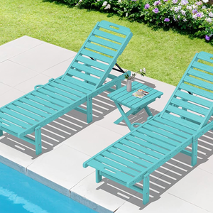 โต๊ะและเก้าอี้กลางแจ้งทำจากไม้ HDPE แบบพับได้กันน้ำ - Product Image 3