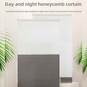 Moderna perlina a doppio tiro giorno <span class=keywords><strong>notte</strong></span> oscurante tenda a nido d'ape bandiera elettrica alzando sfumature di organo per camera da letto e studio per alberghi - Product Image 5