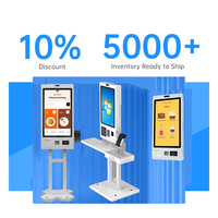 Kiosque libre-service Android à écran tactile capacitif 27 ''32'' pour kiosques de paiement de restaurant de restauration rapide intérieur et extérieur