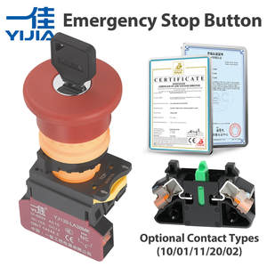 Botón <span class=keywords><strong>de</strong></span> <span class=keywords><strong>Emergencia</strong></span> con Bloqueo <span class=keywords><strong>de</strong></span> Llave LA38MK-ZSY <span class=keywords><strong>de</strong></span> 22 mm, Cabeza Roja, 10A, 2NC 1NC, Bloqueo <span class=keywords><strong>de</strong></span> Seguridad para Evitar el <span class=keywords><strong>Paro</strong></span> del Equipo, Conexión Rápida - Product Image 3