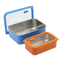 Boîte à lunch de conservation en acier inoxydable 304 avec couvercle en verre Nouveau design étanche et chauffage de qualité alimentaire scellé au micro-ondes