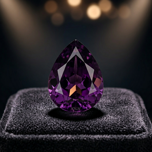 พลอยโกเมน Rhodolite พลอยเจียระไนแบบเหลี่ยมเพชรพลอยธรรมชาติตาม8X10mm ลูกแพร์ได้รับการรับรองจากโรงงานกะรัต - Product Image 4