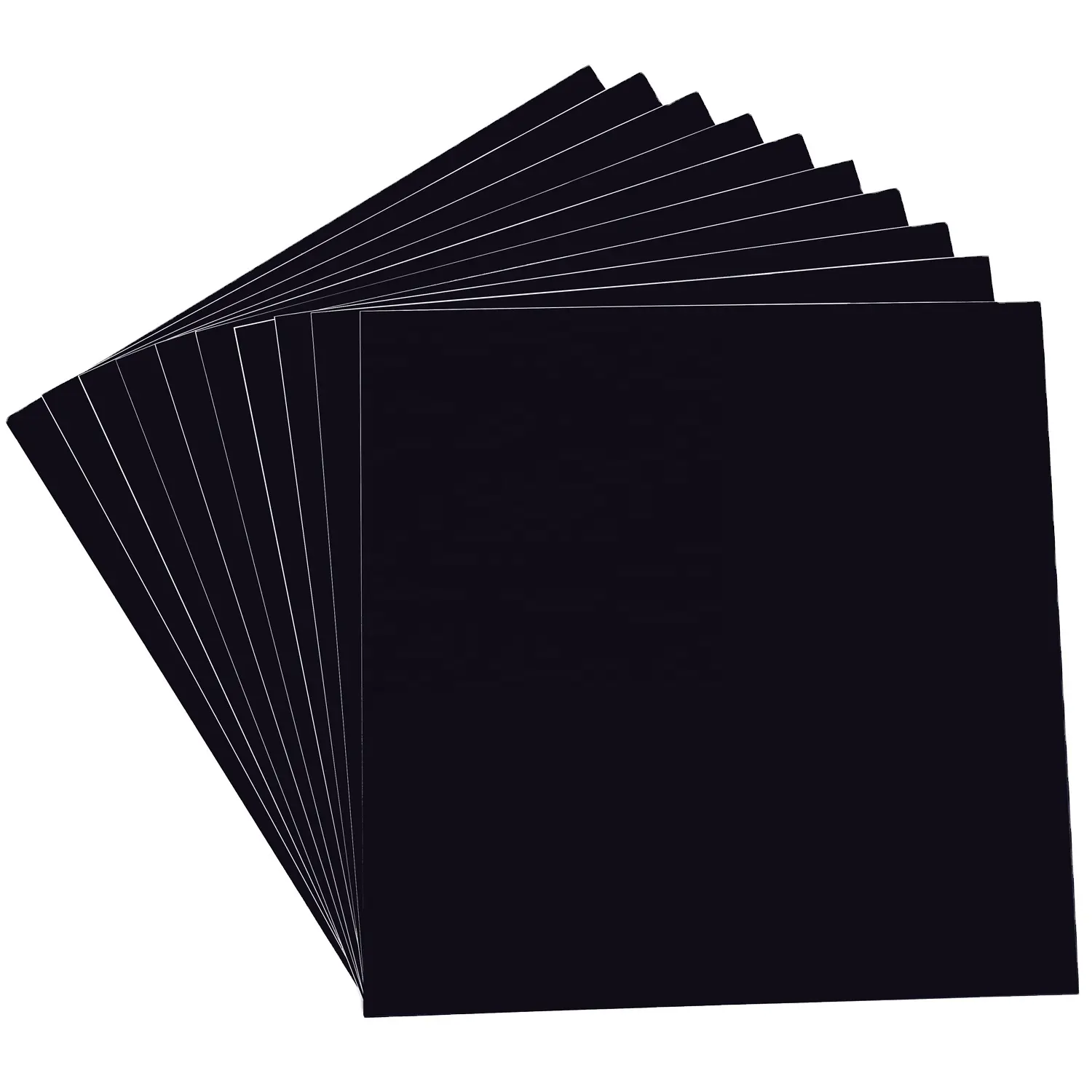 Matte black vinyl sheet 10 pack 12 x12 permanent adhesive craft decor sheets for Cricut, Silhouette, Cameo