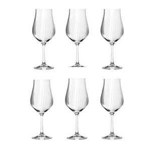 ENSEMBLE DE 6 VERRES À VIN OPTIQUES TULIPA LINE 550ML - Product Image 1