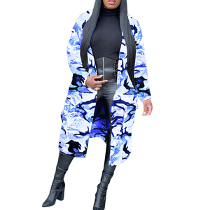 Abrigos Largos de Camuflaje de Nuevo Estilo para Mujer, Tallas Grandes, a la Moda - Product Image 1