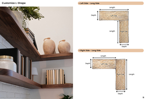Mensole Galleggianti <span class=keywords><strong>in</strong></span> <span class=keywords><strong>Legno</strong></span> Personalizzate con Luci LED Sottostanti, Mensole Angolari per Stoccaggio, Mobili da Cucina Certificati CE SAA RoHS RCM - Product Image 6