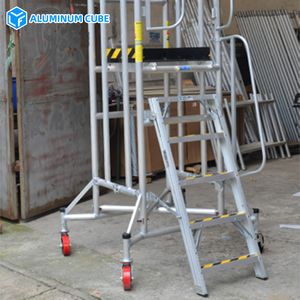 <span class=keywords><strong>Plataforma</strong></span> de Acceso Móvil Plegable de Aleación de Aluminio (Estilo Industrial) – Personalizable, 500kg de Carga - Product Image 2