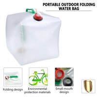 Sac d'emballage d'eau liquide translucide pliable et flexible de 20 l avec robinet rotatif pour le camping et les activités de plein air