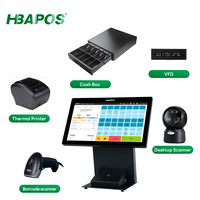 Универсальная 15-дюймовая POS-система на Windows с сенсорным экраном, POS-терминал для точек продаж