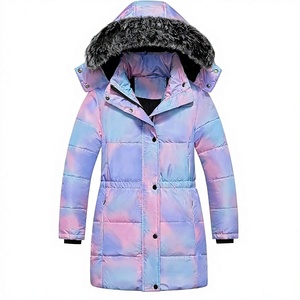Chaqueta de Invierno para Mujer Orha International, Parka con Capucha de Piel, Color Degradado, Gruesa, Cálida, Impermeable y Resistente al Viento - Product Image 1